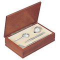 Golfer's 4-Piece Gift Set in Burlwood Finish Box